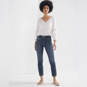 White House Black Market Slim Cropped High-Rise Everyday Soft Jeans size 14